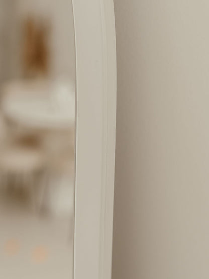 Large Standing Oval Mirror 180x70 White