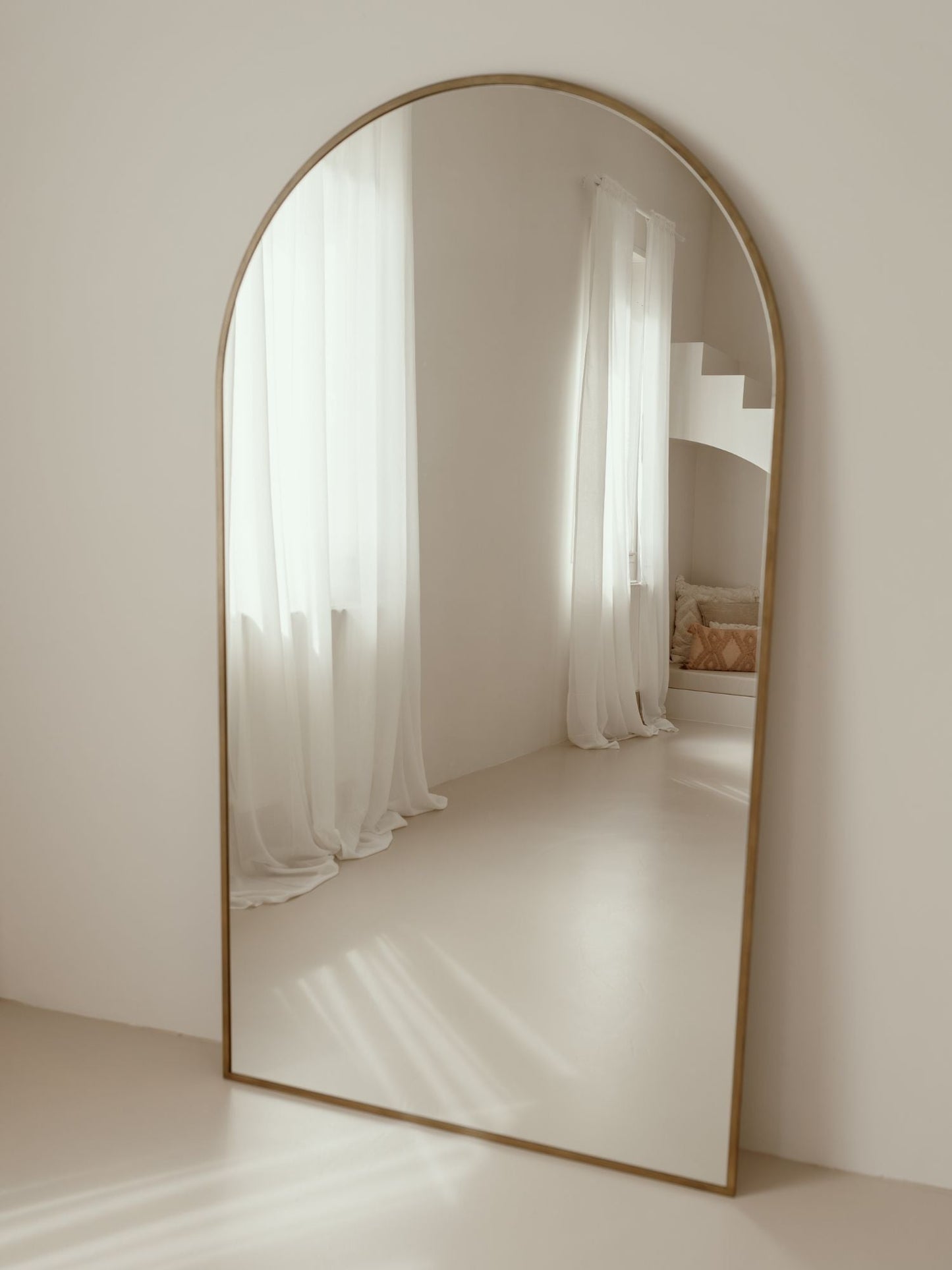 Large Standing Oval Mirror 180x100 Bronze