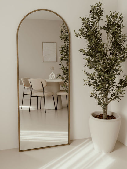 Large Standing Oval Mirror 180x70 Bronze