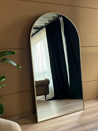 Large Standing Oval Mirror 180x100 Bronze