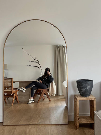 Large Standing Oval Mirror 180x100 Bronze