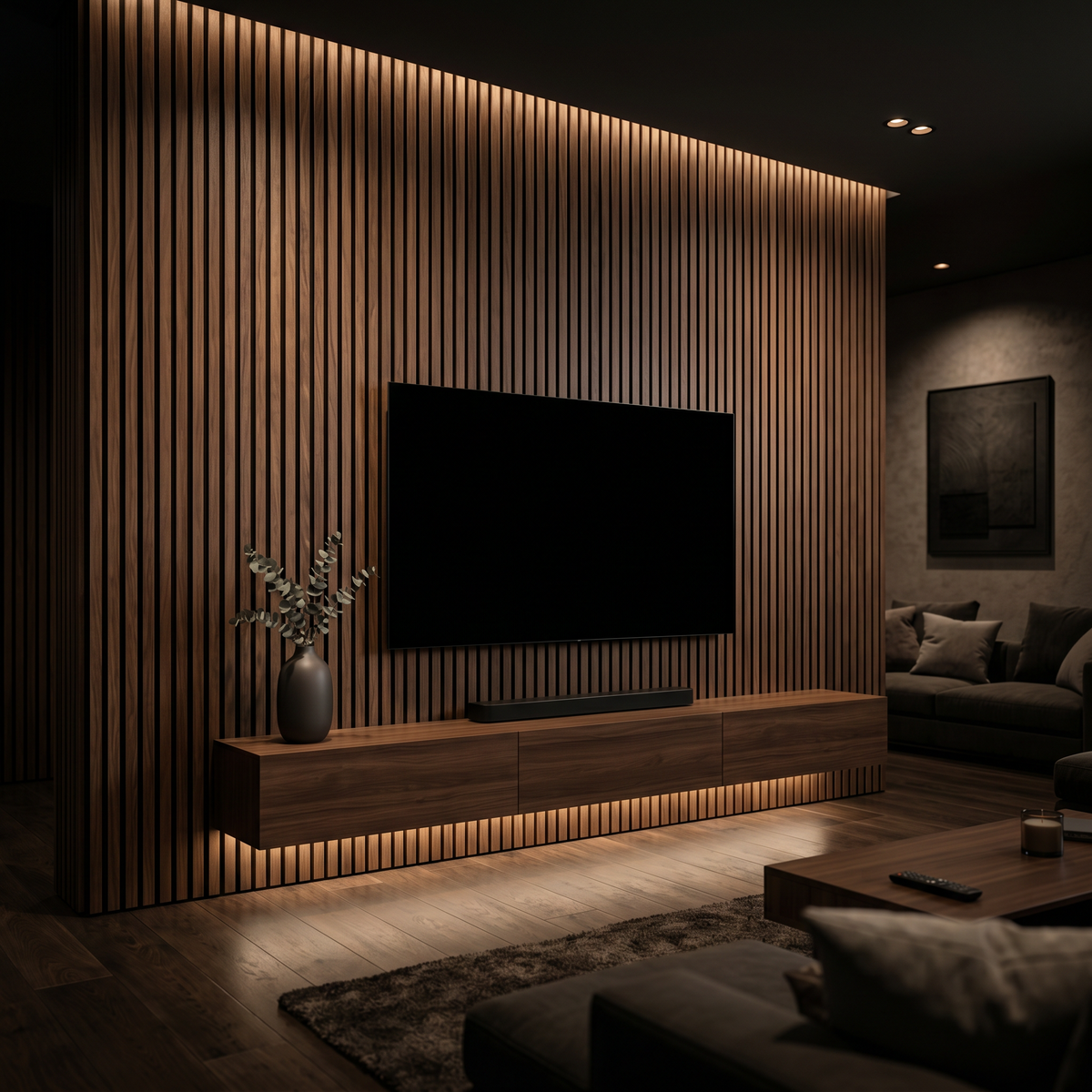 Brunello XL — Walnut Acoustic Wall Panel 270 × 110 cm — Walnut 5