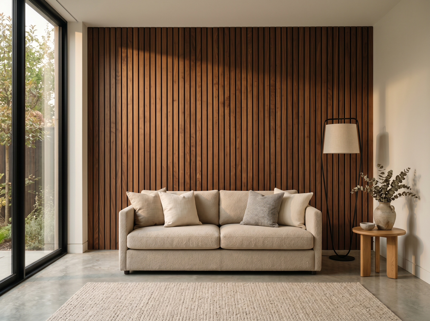 Brunello XL — Walnut Acoustic Wall Panel 270 × 110 cm — Walnut