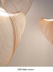 Wabi-Sabi Wooden Pendant Light for Living Room