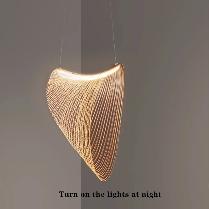 Wabi-Sabi Wooden Pendant Light for Living Room