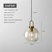 Modern Nordic Glass Pendant Light – Industrial Loft Hanging Lamp Fixture for Kitchen, Restaurant & Home Decor