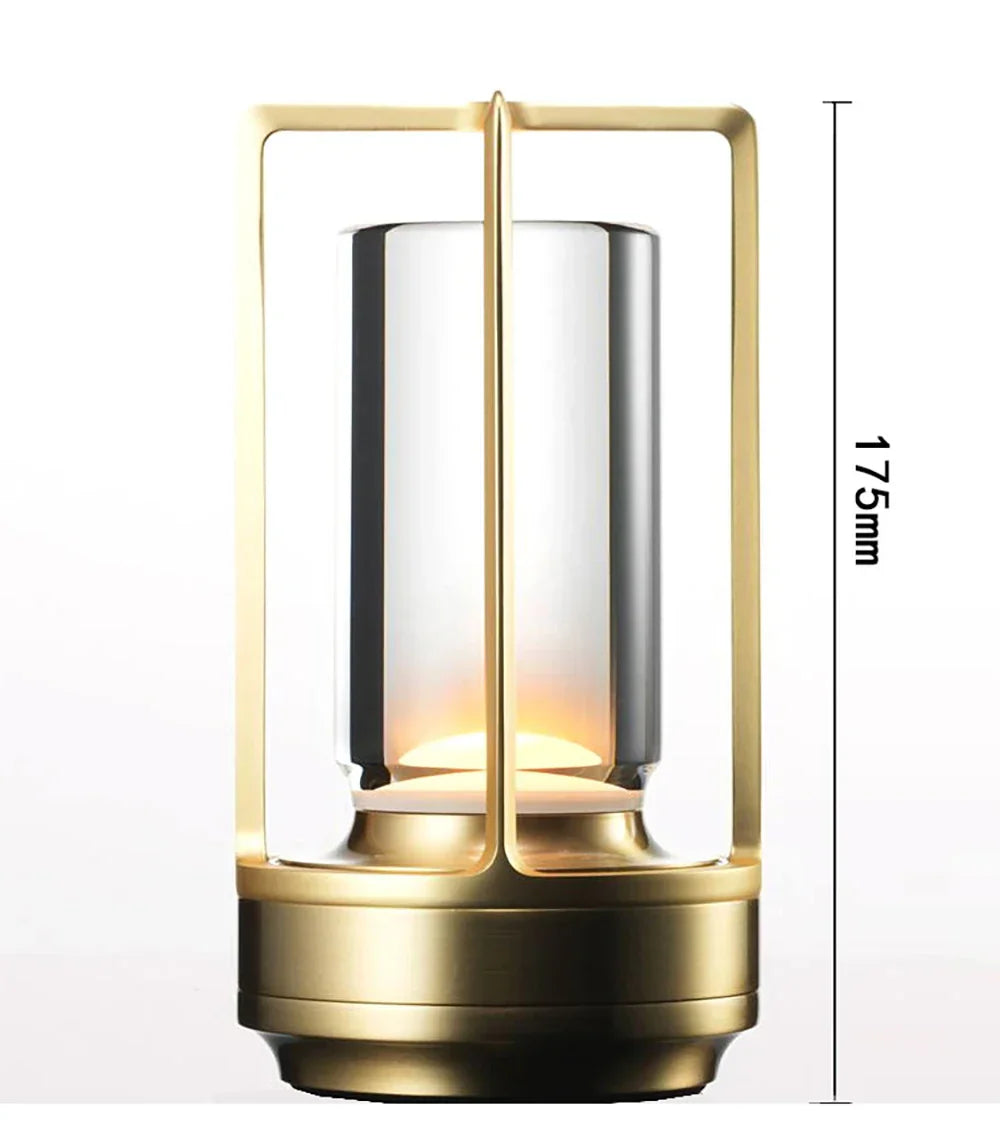 Rechargeable Crystal LED Table Lamp — Gold / Tricolor dimming 5