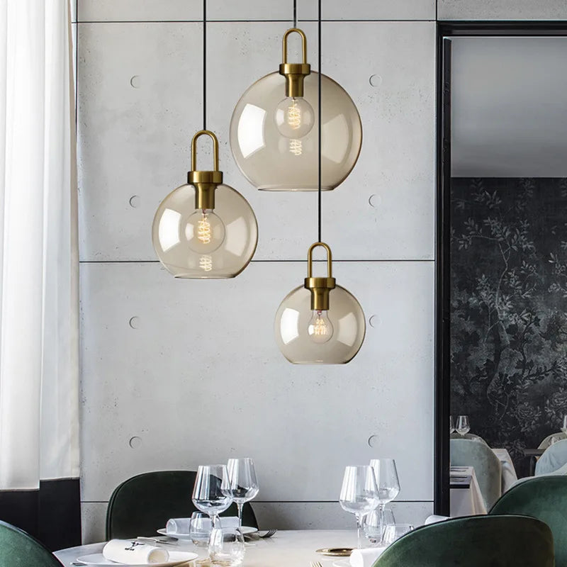 Modern Nordic Glass Pendant Light – Industrial Loft Hanging Lamp Fixture for Kitchen, Restaurant & Home Decor — STYLE: Little Dragon Eye 3