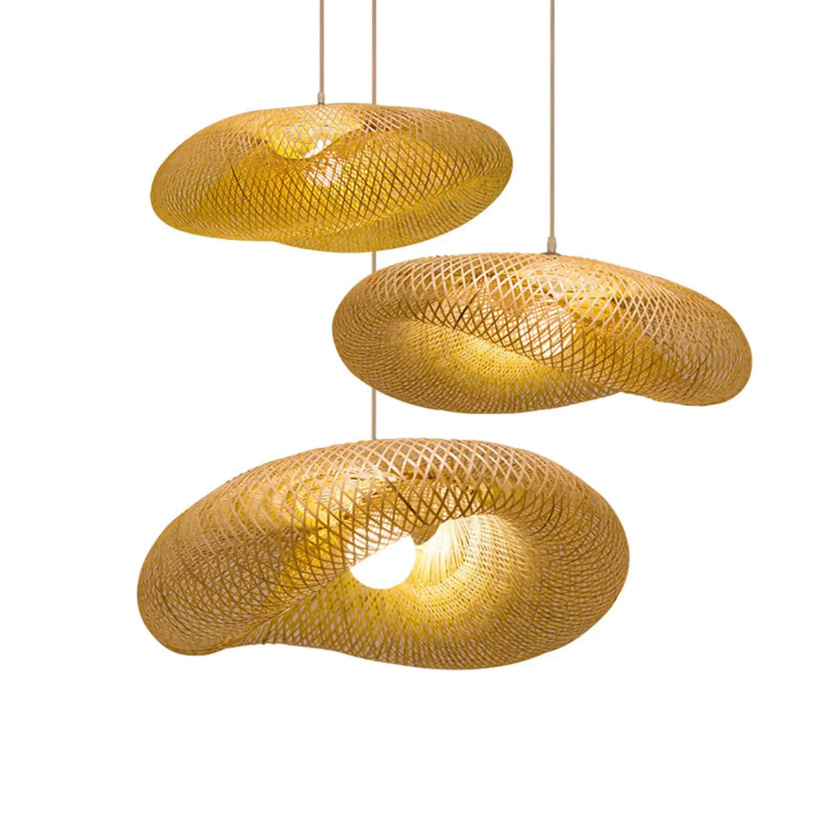 Nordic Wabi-Sabi Pendant Light – Modern LED Chandelier for Dining Room, Living Room & Bedroom Decor — Dia 40cm 4