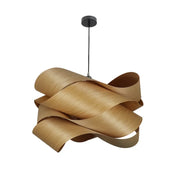 Creative Southeast Asian Wooden Pendant Lamp – Modern Simple LED Chandelier for Bedroom, Restaurant & Hallway Decor