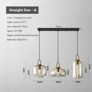 Modern Nordic Glass Pendant Light – Industrial Loft Hanging Lamp Fixture for Kitchen, Restaurant & Home Decor