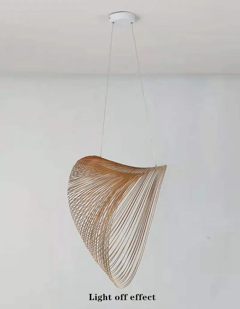 Wabi-Sabi Wooden Pendant Light for Living Room
