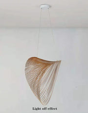 Wabi-Sabi Wooden Pendant Light for Living Room