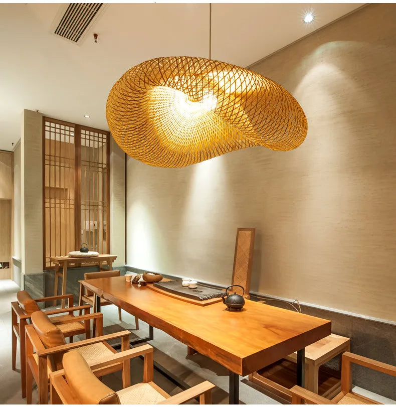 Nordic Wabi-Sabi Pendant Light – Modern LED Chandelier for Dining Room, Living Room & Bedroom Decor