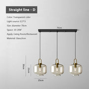 Modern Nordic Glass Pendant Light – Industrial Loft Hanging Lamp Fixture for Kitchen, Restaurant & Home Decor