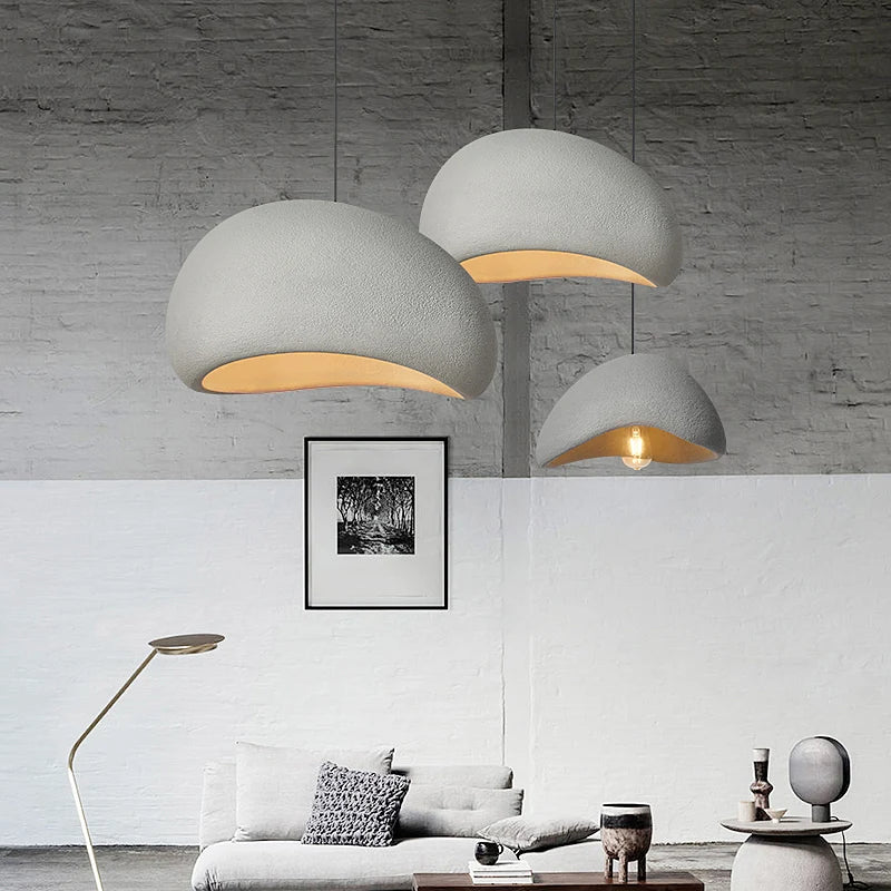 Wabi-Sabi Pendant Light for Dining Room — A - White / D50 x H150cm - Small / Warm White 3