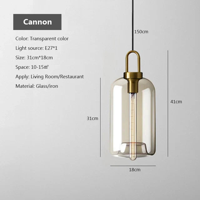 Modern Nordic Glass Pendant Light – Industrial Loft Hanging Lamp Fixture for Kitchen, Restaurant & Home Decor