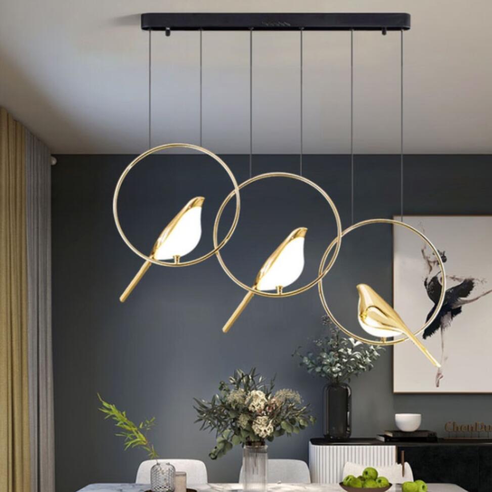 Modern LED Chandelier for Living Room — 3 heads in a circle / Warm White 2