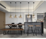 Modern Nordic Glass Pendant Light – Industrial Loft Hanging Lamp Fixture for Kitchen, Restaurant & Home Decor