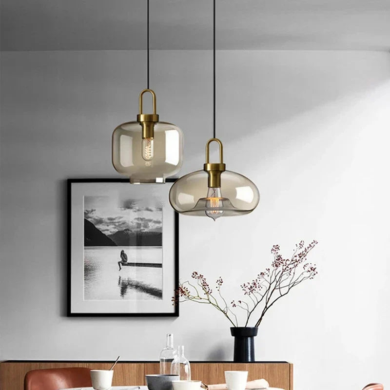 Modern Nordic Glass Pendant Light – Industrial Loft Hanging Lamp Fixture for Kitchen, Restaurant & Home Decor — STYLE: Little Dragon Eye 5