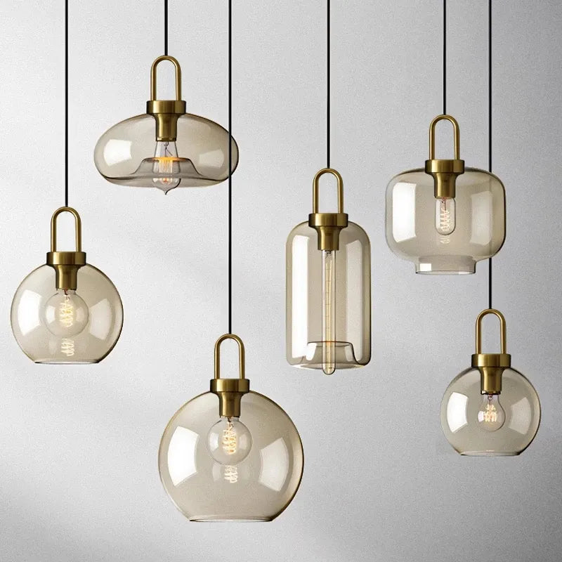 Modern Nordic Glass Pendant Light – Industrial Loft Hanging Lamp Fixture for Kitchen, Restaurant & Home Decor — STYLE: Little Dragon Eye