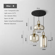 Modern Nordic Glass Pendant Light – Industrial Loft Hanging Lamp Fixture for Kitchen, Restaurant & Home Decor