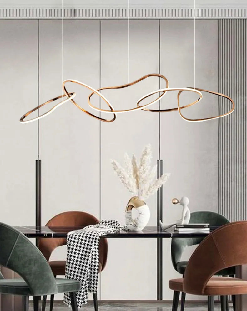 Modern Pendant Lighting — Black / Length 120cm / 71-80W | Warm White 8