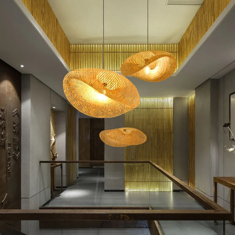 Nordic Wabi-Sabi Pendant Light – Modern LED Chandelier for Dining Room, Living Room & Bedroom Decor — Dia 40cm 3