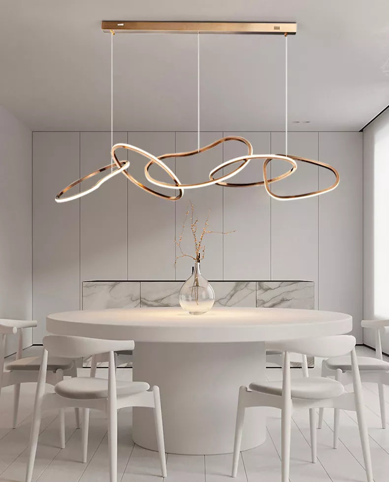 Modern Pendant Lighting — Black / Length 120cm / 71-80W | Warm White 7