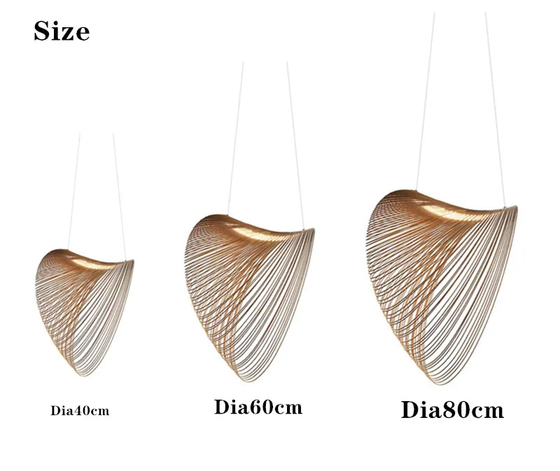 Wabi-Sabi Wooden Pendant Light for Living Room