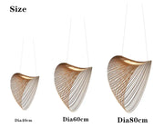 Wabi-Sabi Wooden Pendant Light for Living Room