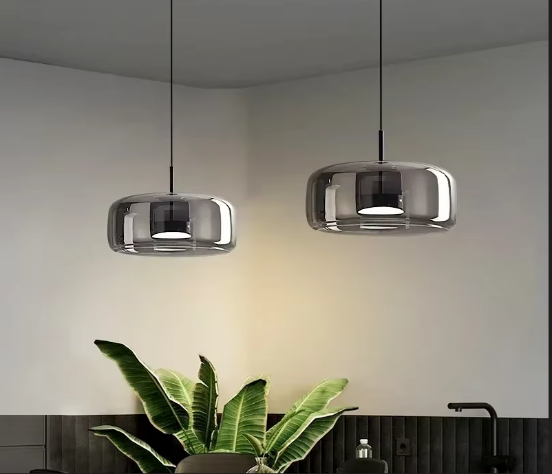 Nordic Postmodern Glass Pendant Chandelier Light for Dining Room, Bedroom & Living Room — Gold / Diameter 33cm 3