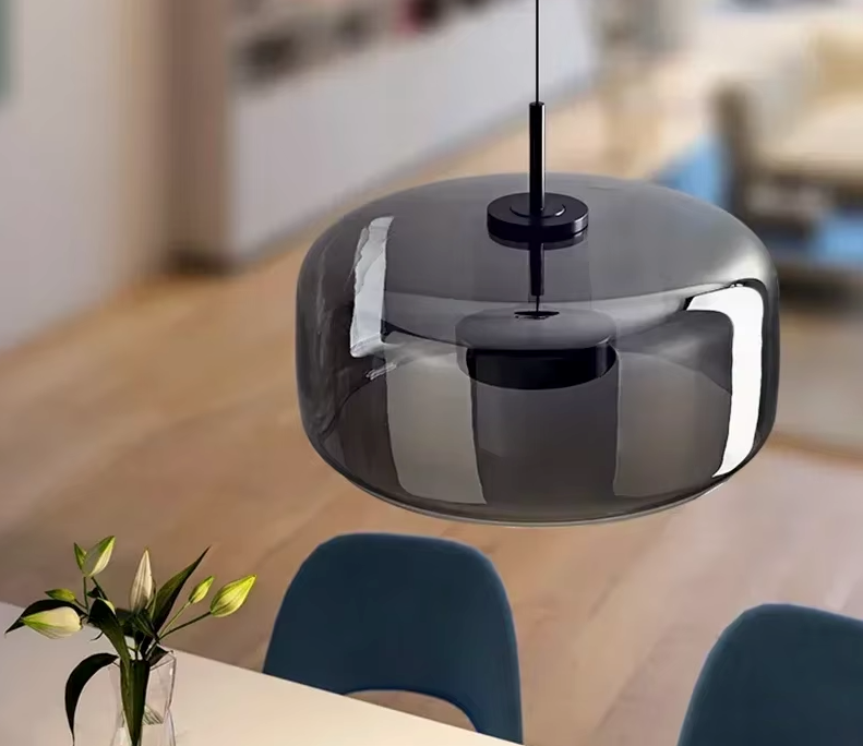 Nordic Postmodern Glass Pendant Chandelier Light for Dining Room, Bedroom & Living Room — Gold / Diameter 33cm 4