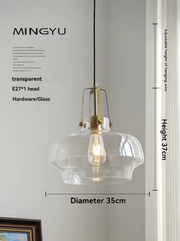 Nordic Retro Bauhaus Glass Pendant Light for Coffee Shop, Bar & Restaurant Decor