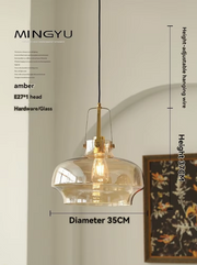 Nordic Retro Bauhaus Glass Pendant Light for Coffee Shop, Bar & Restaurant Decor