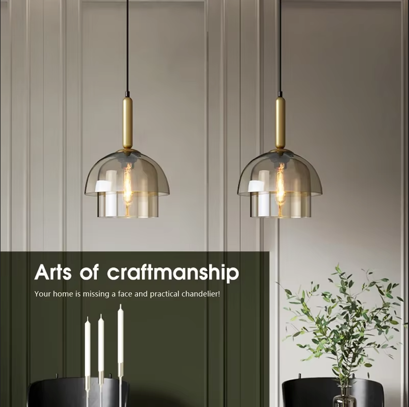 Glass Pendant Light for Kitchen and Dining Room
