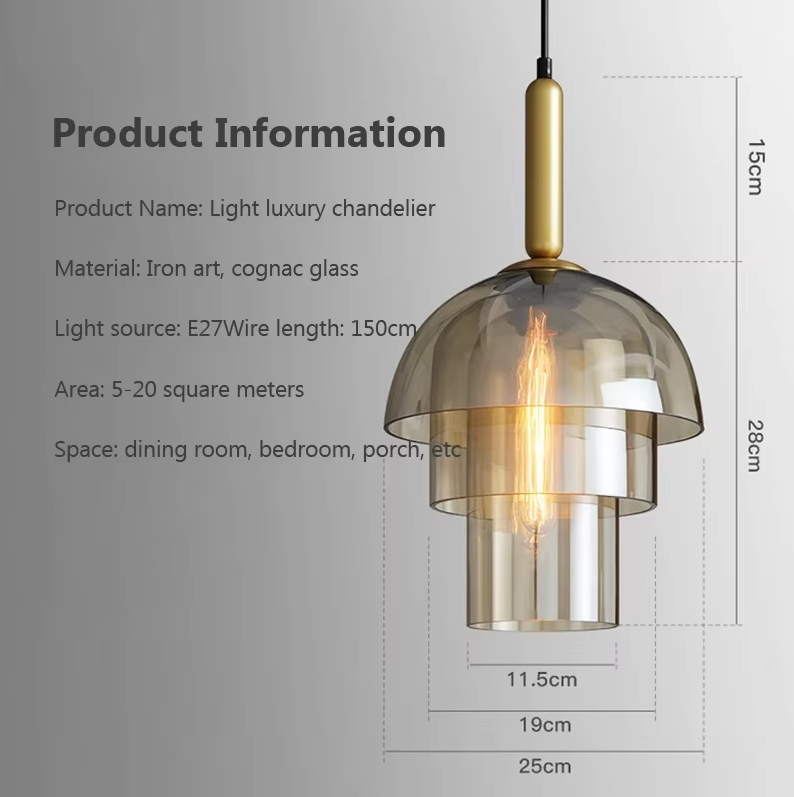 Glass Pendant Light for Kitchen and Dining Room — Three 4