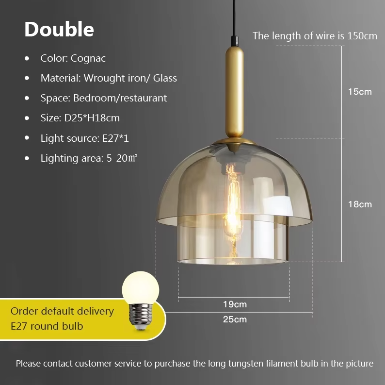 Glass Pendant Light for Kitchen and Dining Room — Three 7