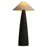 Scandinavian Ceramic Floor Lamp with Fabric Shade – Minimalist Nordic Lighting for Living Room & Bedroom