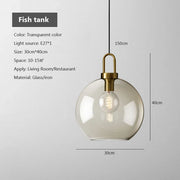 Modern Nordic Glass Pendant Light – Industrial Loft Hanging Lamp Fixture for Kitchen, Restaurant & Home Decor