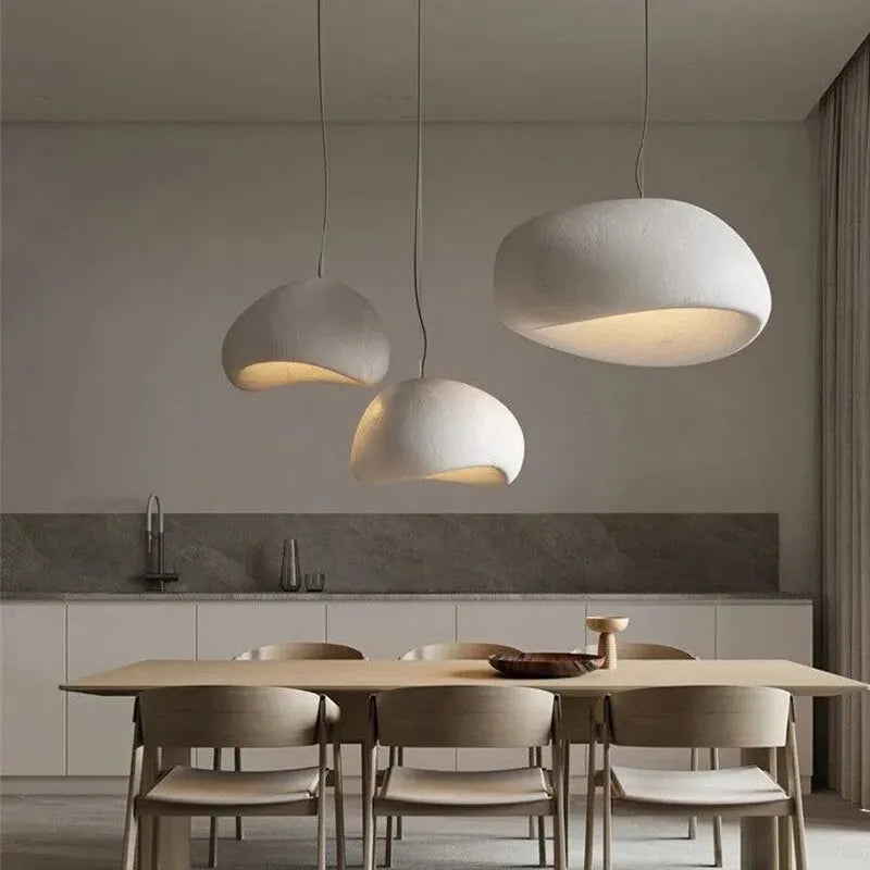Wabi-Sabi Pendant Light for Dining Room — A - White / D50 x H150cm - Small / Warm White
