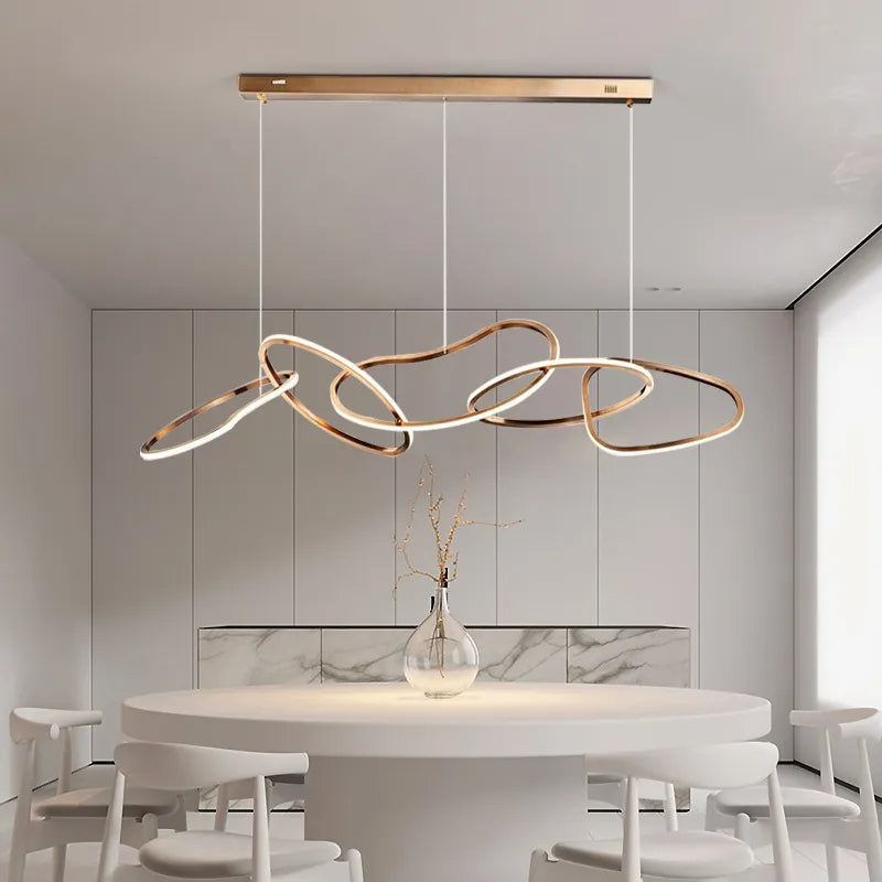 Modern Pendant Lighting — Black / Length 120cm / 71-80W | Warm White 3