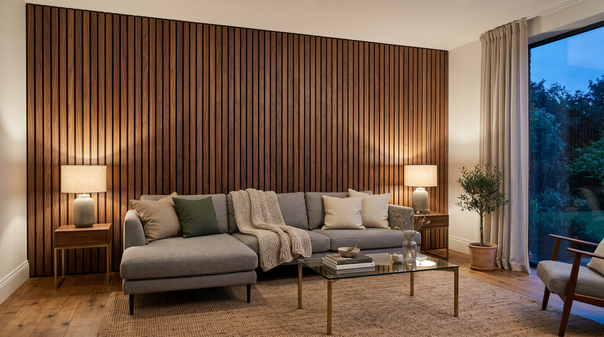 Brunello XL — Walnut Acoustic Wall Panel 270 × 110 cm — Walnut 2