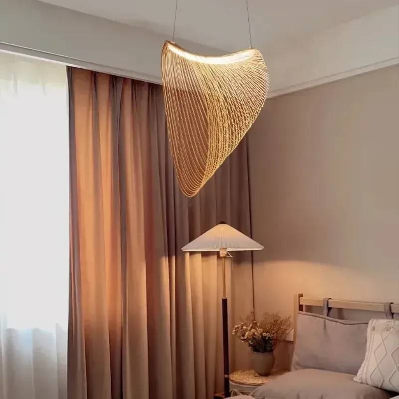 Wabi-Sabi Wooden Pendant Light for Living Room — Small / Warm light 3